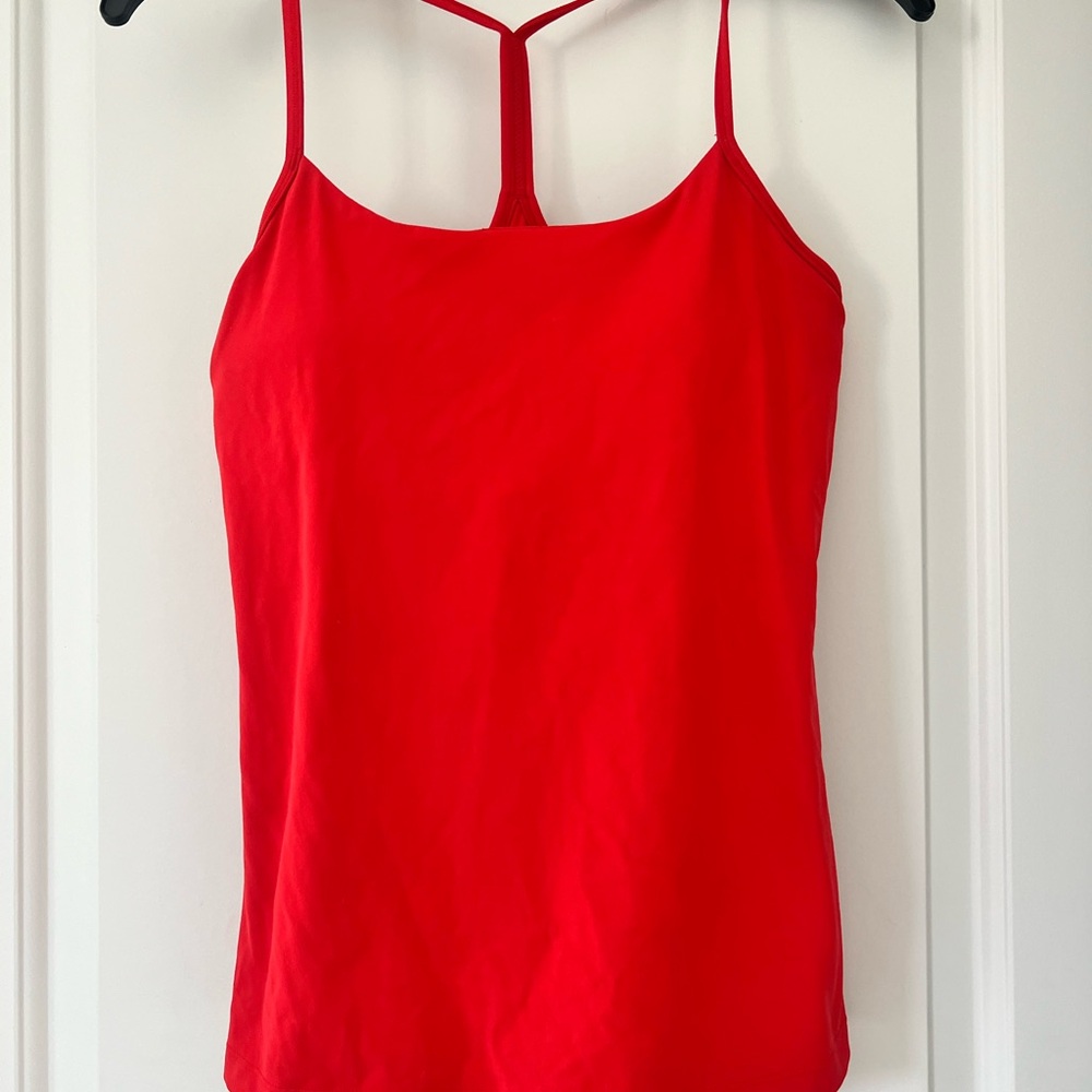 CRZ Red Women's Y- back Workout Top, Size Medium